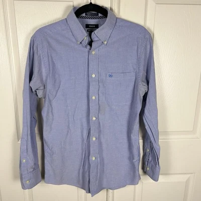 Vintage Izod Varsity Oxford Button Down Shirt Blue Men's Size Medium 15.5 32-33 - Image 1 of 4