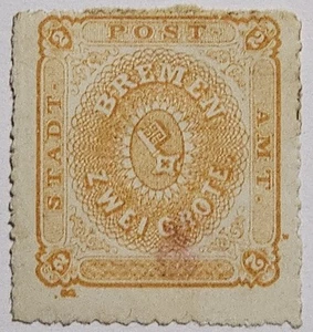 GALEMAN STATES BREMEN CLASSICS 1861 2gr Perce 16 Goma Original Muy Fina. 600€ Mi5a - Imagen 1 de 3