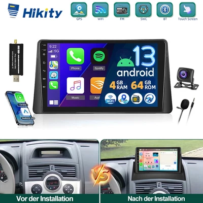 4+64GB Für Renault Megane 2 II 2002-2009 CarPlay Android 13 Autoradio GPS DAB+ - Bild 1 von 4