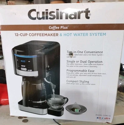 Cuisinart CHW-16 12-Cup Programmable Coffeemaker - Black  Box Has Slight Damage  - Image 1 of 2