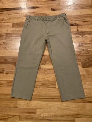 Брюки Carhartt Chino прямые коричневые желтовато-коричневые плоские спереди повседневные рабочие мужские 40 x 30 - Изображение 1 из 4