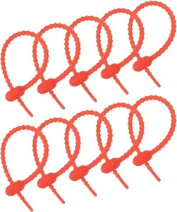 Reusable Zip Ties, 6 Inch Silicone Ties Bag Clips, All-Purpose Silicone Ties - Picture 1 of 6