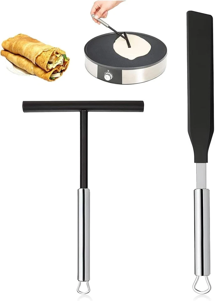 2 Stück Edelstahl Teigverteiler, Crepes Wender, Crepes Verteiler And Spatula  - Bild 1 von 4