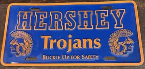 Vintage 1990er HERSHEY TROJANS HIGH SCHOOL Pennsylvania Aluminium Nummernschild - Bild 1 von 10