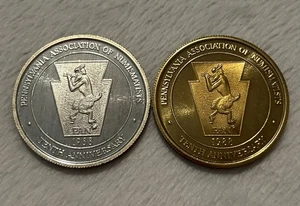 1988 Pennsylvania Association of Numismatists (PAN) 1 oz. Silver & Bronze Rounds - Picture 1 of 6