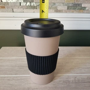 Taza de té de café de viaje de 20 OZ reutilizable con tapa de tornillo agarre de silicona ecológica nueva - Imagen 1 de 8