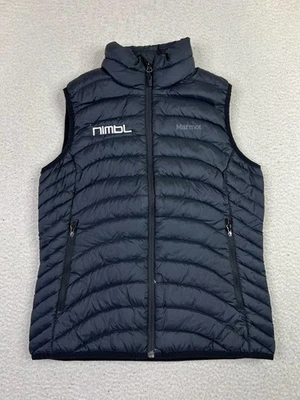 Chaleco acolchado Marmot Down para hombre pequeño negro 600 bolsillos con cremallera Ripstop K76990 Foto 1 de 4