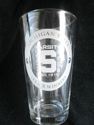 4 cartas de colección Michigan State Alumni Varsity Club ganadores 16 oz. Vasos de vidrio Foto 1 de 2