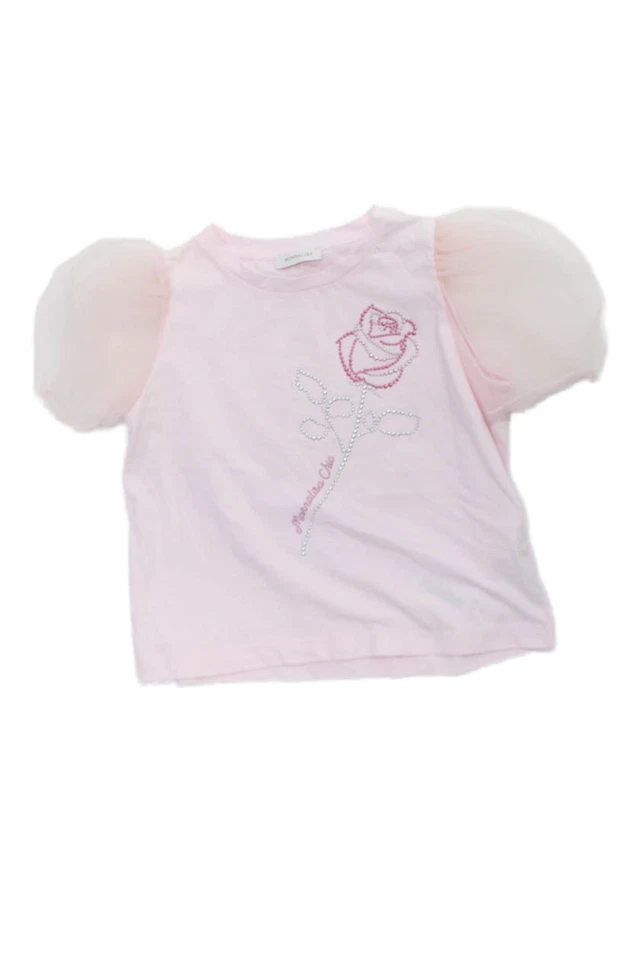 Camisa Monnalisa Niños Niñas Joya Rosa Hinchada Mangas Cortas Rosa Talla 12 Foto 1 de 4