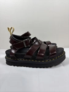 Dr. Marten Damen 8 vegane Blaire Gladiator Sandalen kirschrot klobig 90er Komfort - Bild 1 von 17