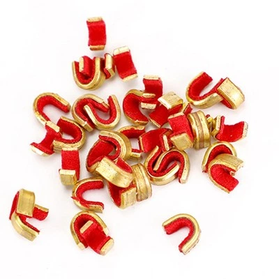 Securely Clamped Brass String Nock Points for Recurve Bows Small Medium 5 Sets - Image 1 of 4