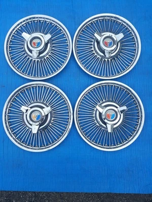 1963-64 Galaxie Mustang Wire Wheel Covers Set - Image 1 of 4