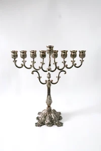 Vintage elegante versilberte große Menora von Studio Silberschmiede - Bild 1 von 6