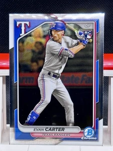 2024 Bowman Chrome - Evan Carter Rookie RC #46 - Texas Rangers - Picture 1 of 2