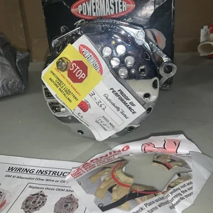Powermaster 37293-367 Alternator GM 12SI Chrome 15/ New - Picture 1 of 7