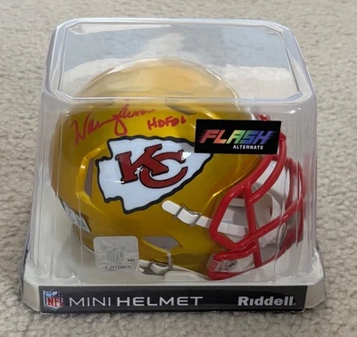 Warren Moon Flash 备用红色墨水迷你头盔 自动 Beckett 认证! — 第 1/4 张图片