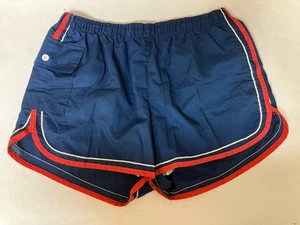 Bañador de Colección Años 70 Azul Rojo Board Shorts VER FOTOS PARA LA TALLA - Imagen 1 de 6