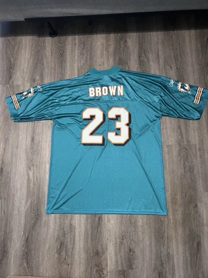 Camiseta deportiva para hombre Reebok Miami Dolphins Ronnie marrón #23 Aqua talla 2XL Foto 1 de 4