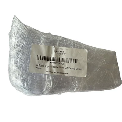 24 cucharas desechables de plástico para servir de alta resistencia para fiestas navideñas Foto 1 de 4