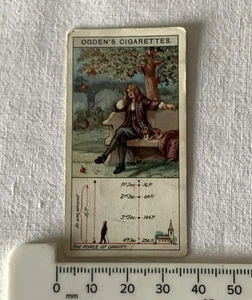 Tarjeta de cigarrillo Ogdens Marvels of Motion #8 LA FUERZA DE LA GRAVEDAD - Imagen 1 de 2