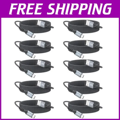 10ft 10 Pack USB C Cables for iPhone15 - Fast Charging - Image 1 of 4