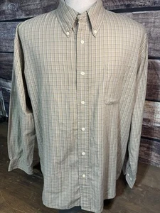Basic Editions Men's Earth Tone Button Down Cotton Blend Shirt Size XL - Picture 1 of 3
