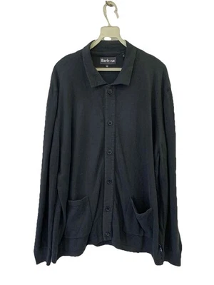 Barbour Men’s Cardigan Sweater XXL Black Button Front Knit Jacket #21 - Image 1 of 4
