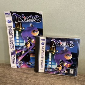Nights Into Dreams... Sega Saturn USA 1996 w/ Manual, Regis and Covers - Tested