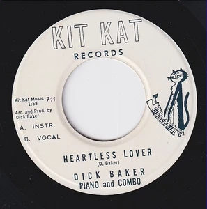 Dick BAKER * Heartless Lover * 6T's POPCORN NORTHERN REISSUE 45 * Listen! - Imagen 1 de 2