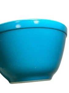 Vintage Primär Blau Pyrex Rührschüssel Nummeriert 401 T.M. 40er-50er Jahre - Bild 1 von 8