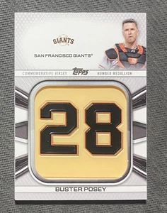 Camiseta conmemorativa de jugador Topps 2022 número medallones Buster Posey JNM-BP - Imagen 1 de 2