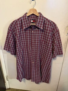 Tommy Hilfiger Freizeithemd XL rot kariert langarm Kentkragen Baumwolle - Bild 1 von 3