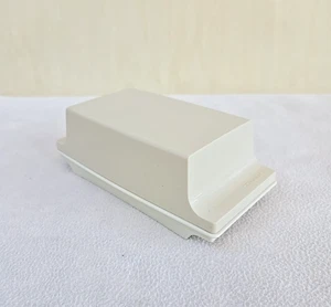 Vintage Tupperware Double Stick Butter or Cream Cheese Keeper Dish, Almond + Lid - Picture 1 of 7