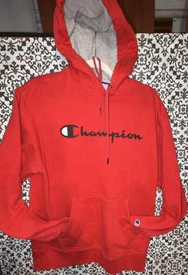 Sudadera con capucha pulóver con logotipo rojo atlético auténtico campeón para hombre mediana Foto 1 de 4