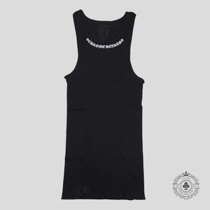 Chrome Hearts Neck Script Logo Tank Top in Black - Large - Picture 1 of 9