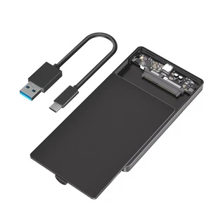 Portable 2.5 Inch SATA SSD Hard Drive Disk Enclosure Type C 3.1 to SATA 2.5 Case - Picture 1 of 18