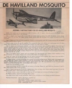 Instructions Only Amt Frog A-631 Mosquito Fighter Bomber Vintage - Picture 1 of 2