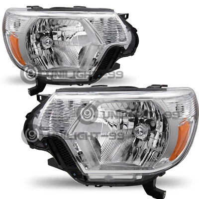 Conjunto de faros para Toyota Tacoma 2012 2013 2014 2015 faros cromados L+R Foto 1 de 4