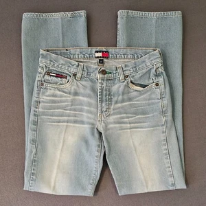 Vintage 2002 Tommy Hilfiger Damen Jeans Größe 7 Hüftjeans Straight leichter Bootcut - Bild 1 von 12