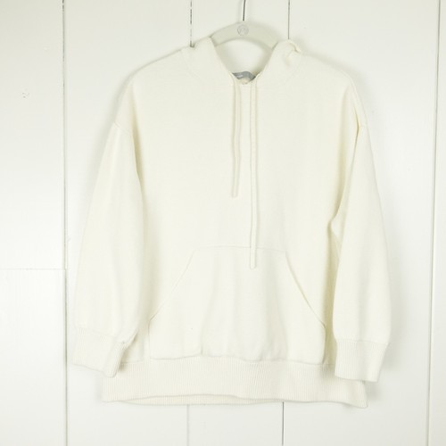 OFF WHITE Felpa con cappuccio pullover leggera Vince beige crema taglia extra small small PLS letta