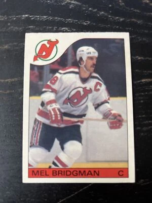 1985-86 Topps Hockey Card #42 Mel Bridgman Devils Center - Image 1 of 2