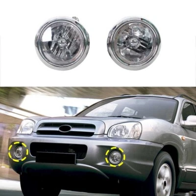2 peças lâmpada de direção para-choque dianteiro farol de neblina para Hyundai Santa Fe 2001-2006 - Imagem 1 de 4