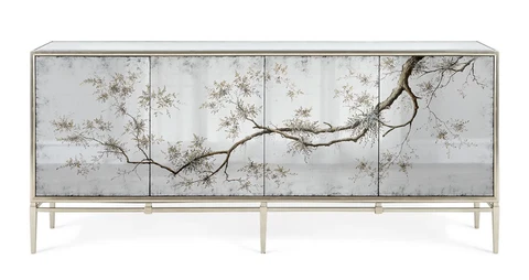 JOHN-RICHARD COLLECTION Falling Branch Eglomise Console Cover