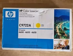 Genuine HP C9722A Yellow Toner Cartridge 641A Laserjet 4600 4610 4650 SEALED - Picture 1 of 4