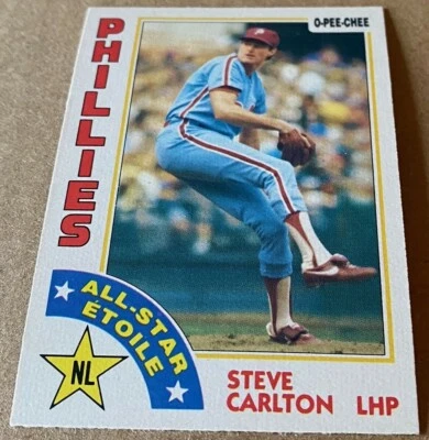 1984 O-PEE-CHEE ALL STAR Card #395 STEVE CARLTON HOF  NM-MT Condition  - Image 1 of 2