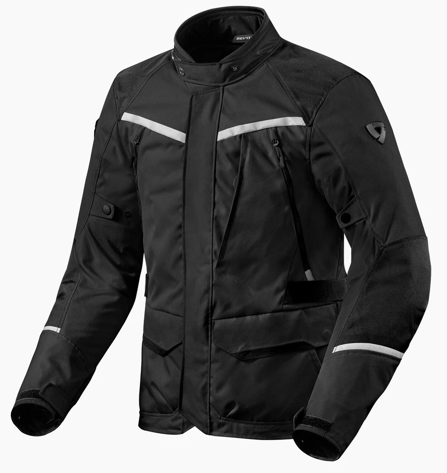GIACCA MOTO UOMO REV'IT VOLTIAC 3 H2O - NERO ARGENTO - TAGLIA L