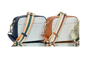 STILVOLLE KAMERA TASCHE UMHÄNGETASCHE SAUBER EDEL FREIZEIT LEINWAND SCHULTERKUPPLUNG - Bild 1 von 11