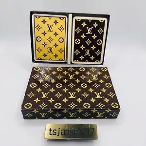 LOUIS VUITTON vintage Playing Cards Trump 2 Decks Original Box Monogram - Picture 1 of 2