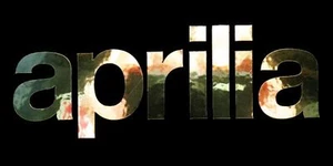 Aprilia Gold Chrom Text Motorrad Grafik Aufkleber Abziehbilder x 2 STCK. GROß - Bild 1 von 3