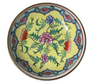 Chinoiserie Teller Messing ACF japanische Porzellan Ware dekoriert in Hongkong 5,5" - Bild 1 von 17
